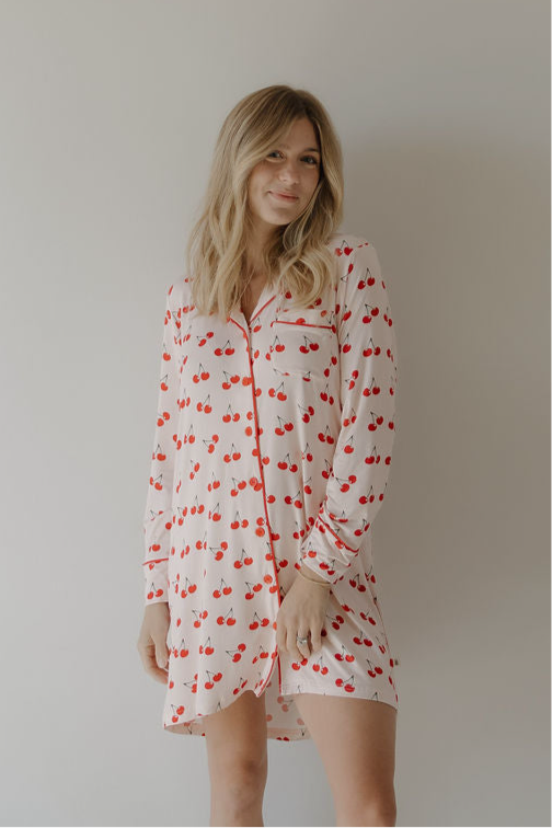 Women's Bamboo Sleeping Dress | Cherry Orchard