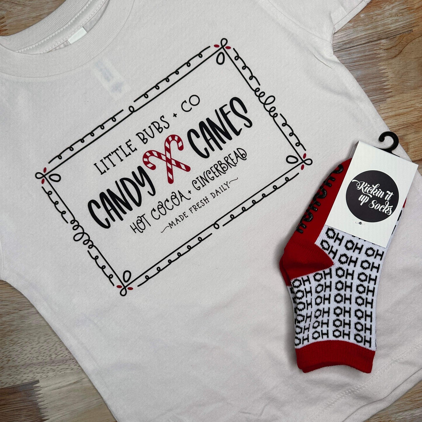 Kids | Candy Canes Tee + Crew