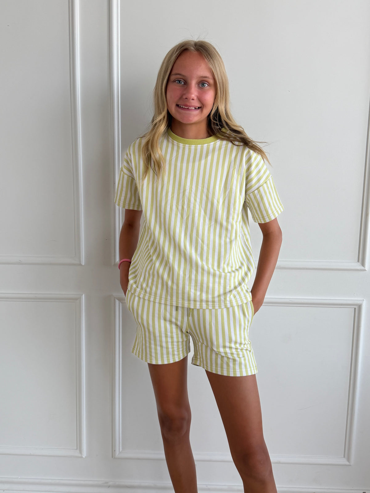 Green Stripe Terry Set