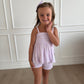 Purple Stripe Babydoll Smocked Set