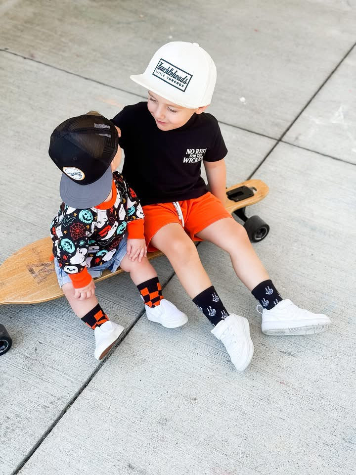 Orange and Black Check