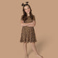 LEOPARD DREAM RUFFLE DRESS