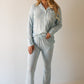 Women's Bamboo Button Up Lounge Set | Blue Bows