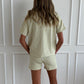 Green Stripe Terry Set
