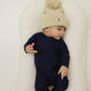 Bamboo Zip Pajamas | Blueberry Ribbed