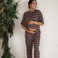 Women's Boxy Tee Lounge Set | Holiday Stripe