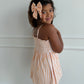 Orange Stripe Babydoll Smocked Set