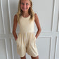 Yellow Stripe Tank Shorty Romper