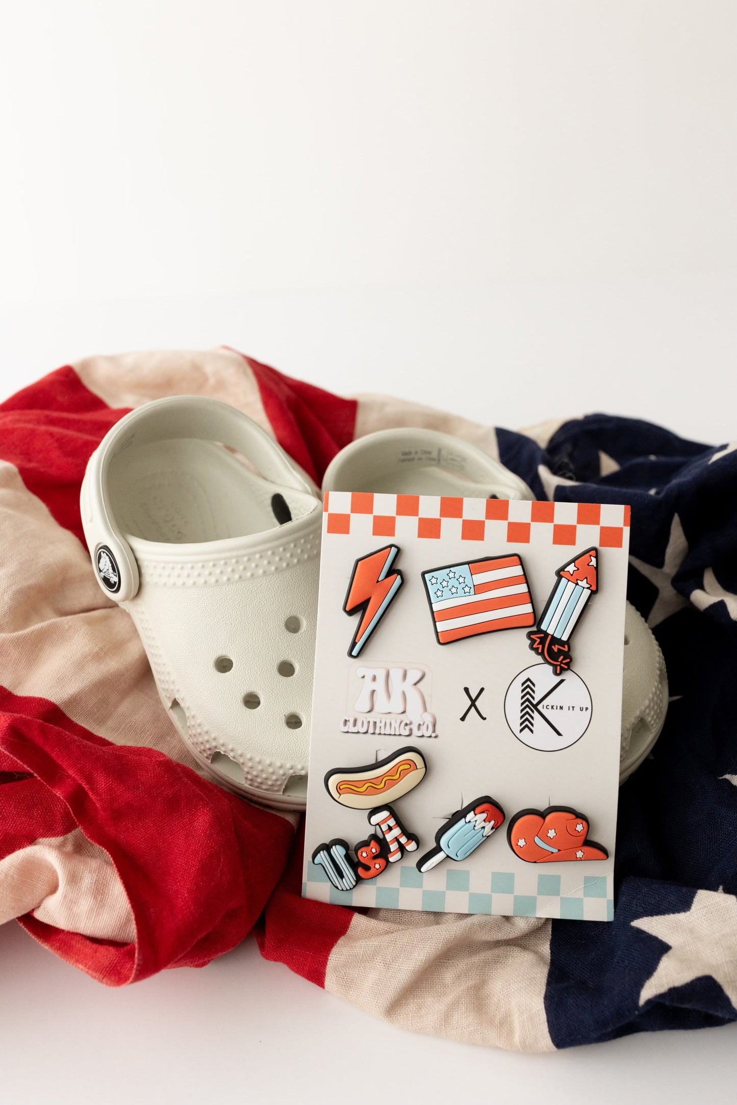 USA Retro Croc Charms- AK x KIU charms
