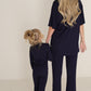 Short Sleeve Bamboo Women's Lounge Set | Blueberry Ribbed