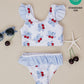 Two Piece Swimsuit | Blue Cherry