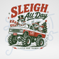 SLEIGH ALL DAY TODDLER CHRISTMAS MONSTER TRUCK TEE - ASH