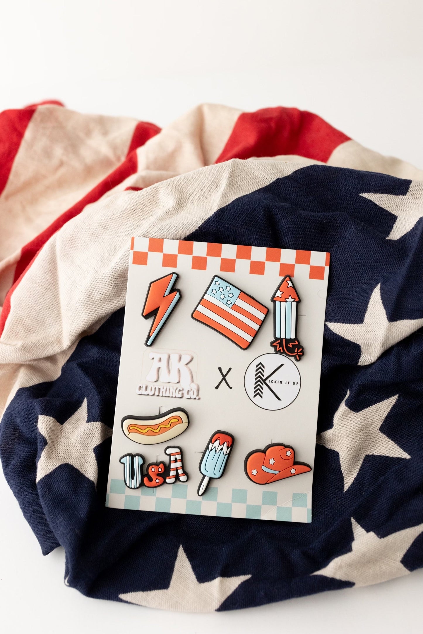 USA Retro Croc Charms- AK x KIU charms