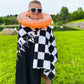 Checker Flame Beach Towel