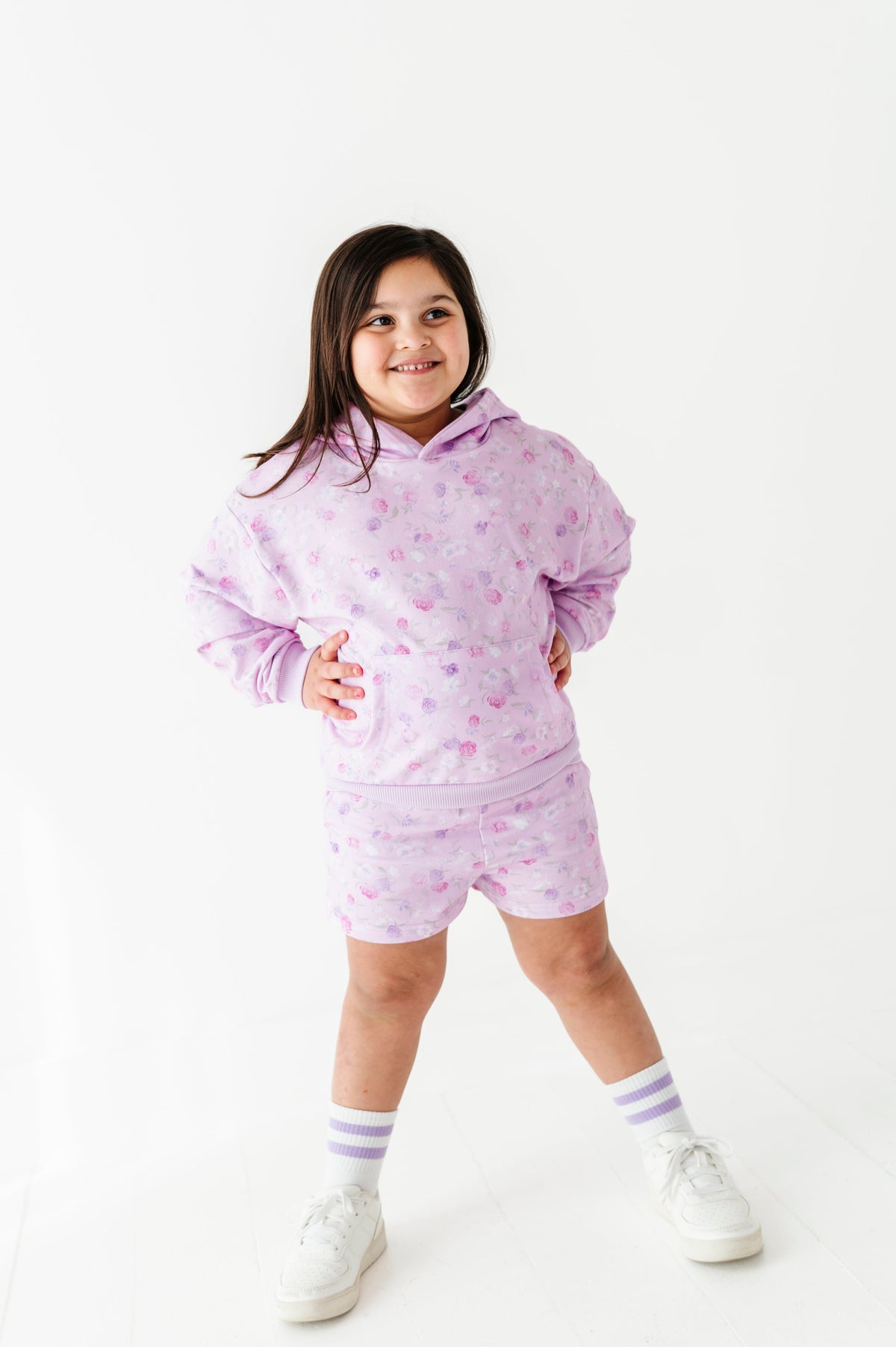 Lilac Petals Kids Hooded Sweatshirt