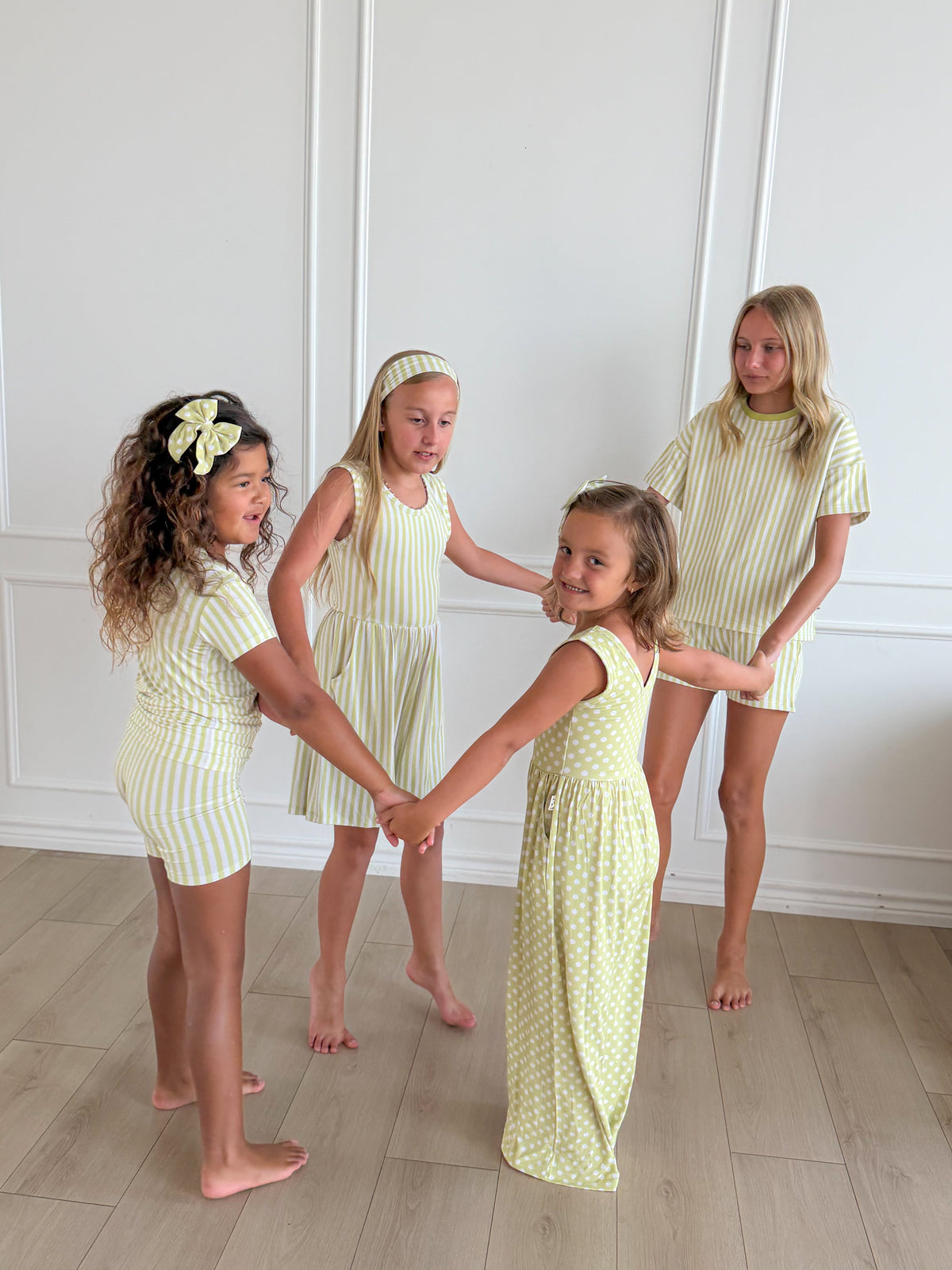 Green Stripe Short Set