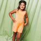 Peach Tank Shorty Romper