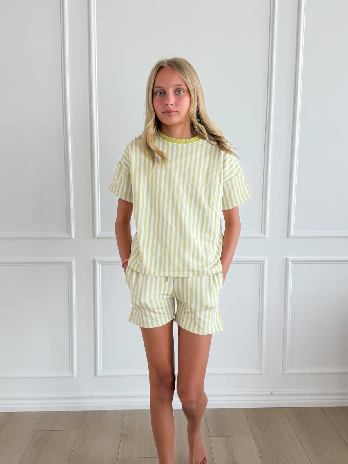 Green Stripe Terry Set