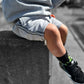 Grey Acid Wash Sweat Shorts