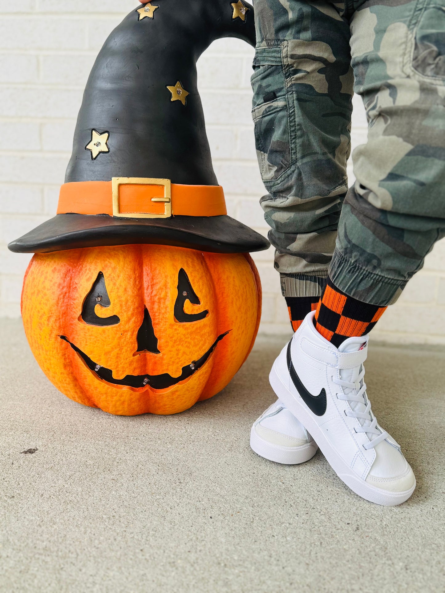 Orange and Black Check