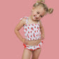 ONE IN A MELON DREAM SMOCKED TANKINI TWO PIECE SWIM SUIT
