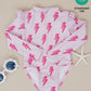 Long Sleeve Rash Guard Swimsuit | Pink Bolts