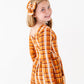 Harvest Plaid Wide Leg Romper