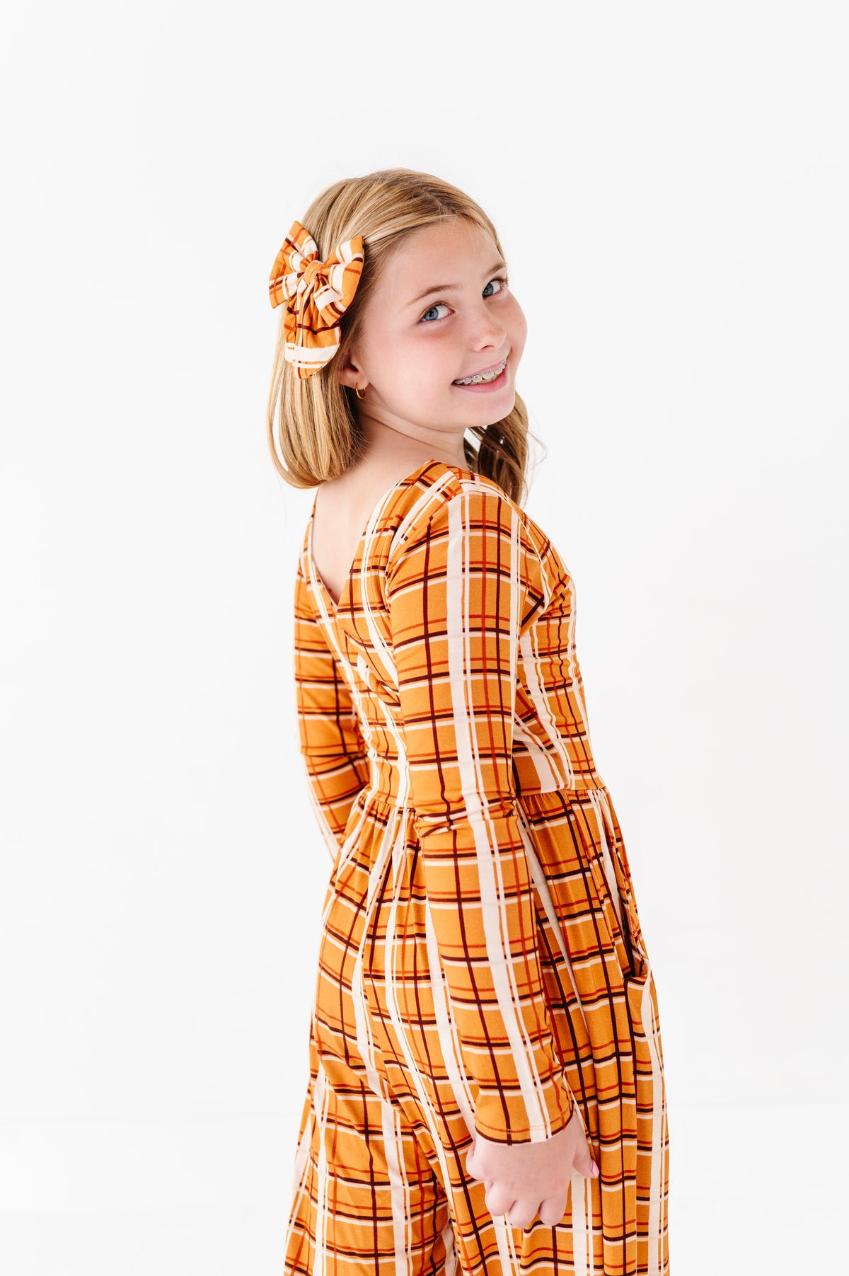 Harvest Plaid Wide Leg Romper
