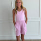Pink Polka Dot Tank Shorty Romper