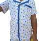 Blueberry Breeze Ruffle Button Up Short Set