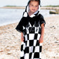Checker Flame Hooded Towel