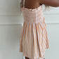 Orange Stripe Babydoll Smocked Set
