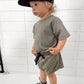 Charcoal Grey Short Set