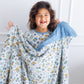 Jet Blue Skies Cloud Quilted Blanket