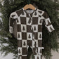 Bamboo Zip Pajamas | Christmas Tree Checkerboard