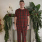 Men's Short Sleeve Pajamas | Christmas Plaid