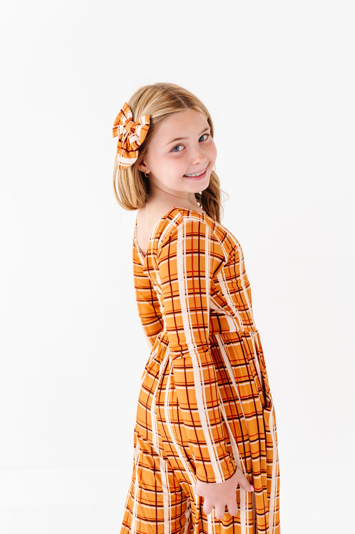 Harvest Plaid Wide Leg Romper