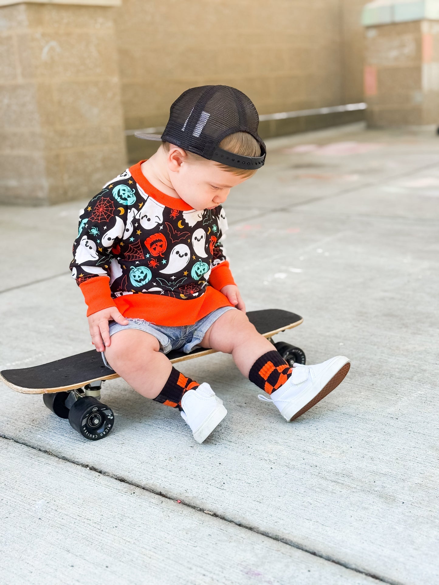 Orange and Black Check