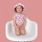 ONE IN A MELON DREAM SMOCKED TANKINI TWO PIECE SWIM SUIT