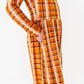 Harvest Plaid Wide Leg Romper