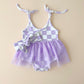 Checkered Headband | Lavender