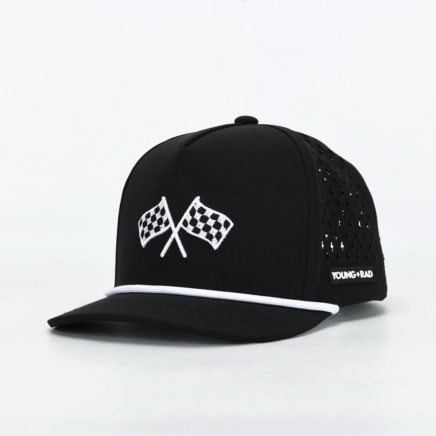 BLACK FINISH LINE ADVENTURE SNAPBACK // WATER-RESISTANT