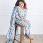 Jet Blue Skies Cloud Quilted Blanket
