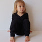 Bamboo Two Piece Pajamas | Black Ribbed