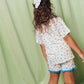 Blueberry Breeze Ruffle Button Up Short Set