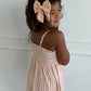 Orange Stripe Babydoll Smocked Set