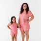 Rose Adult Ruffle Waffle Knit Set