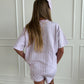Purple Stripe Terry Set