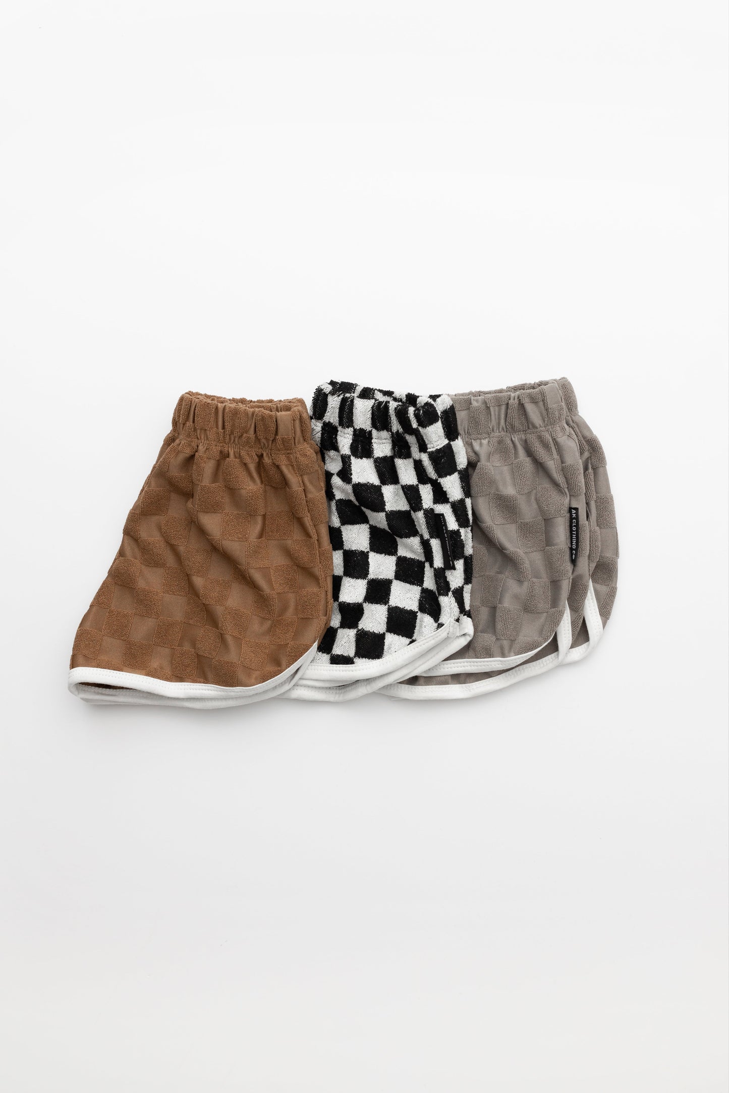 Checker Terry Shorts- BLK