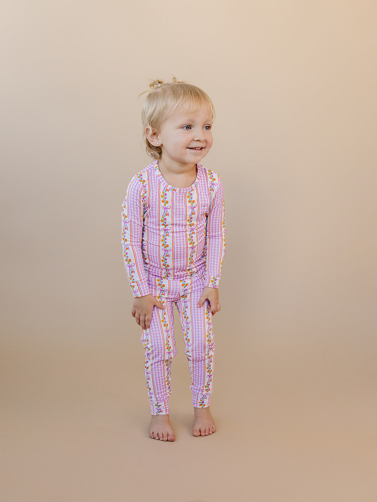 Bamboo Two Piece Set | Gingham & Flowers